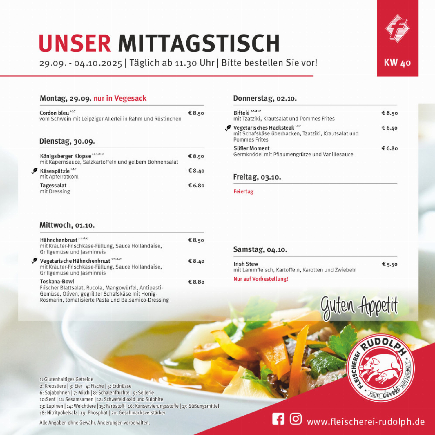 Mittagstisch KW40