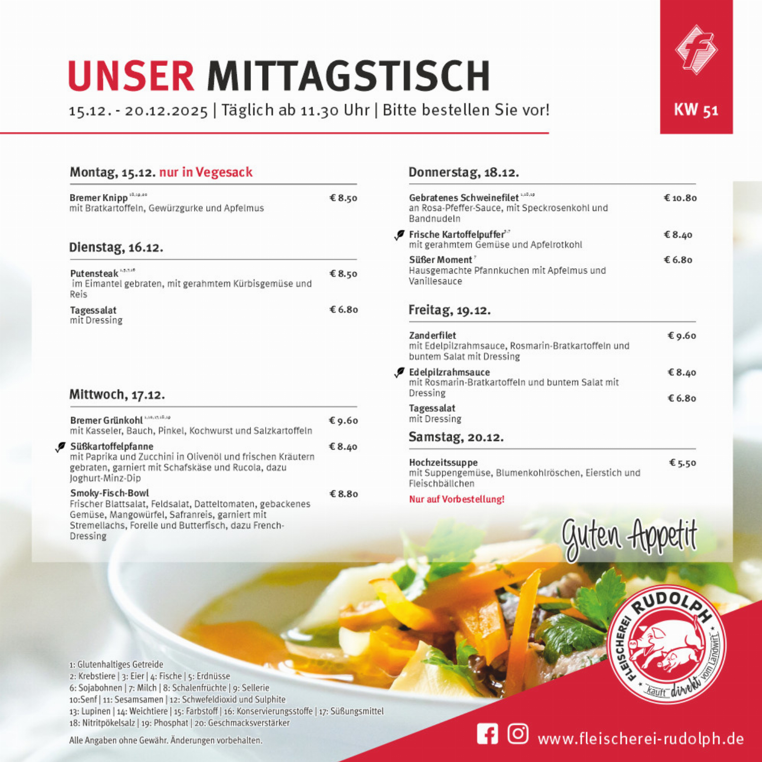 Mittagstisch KW51